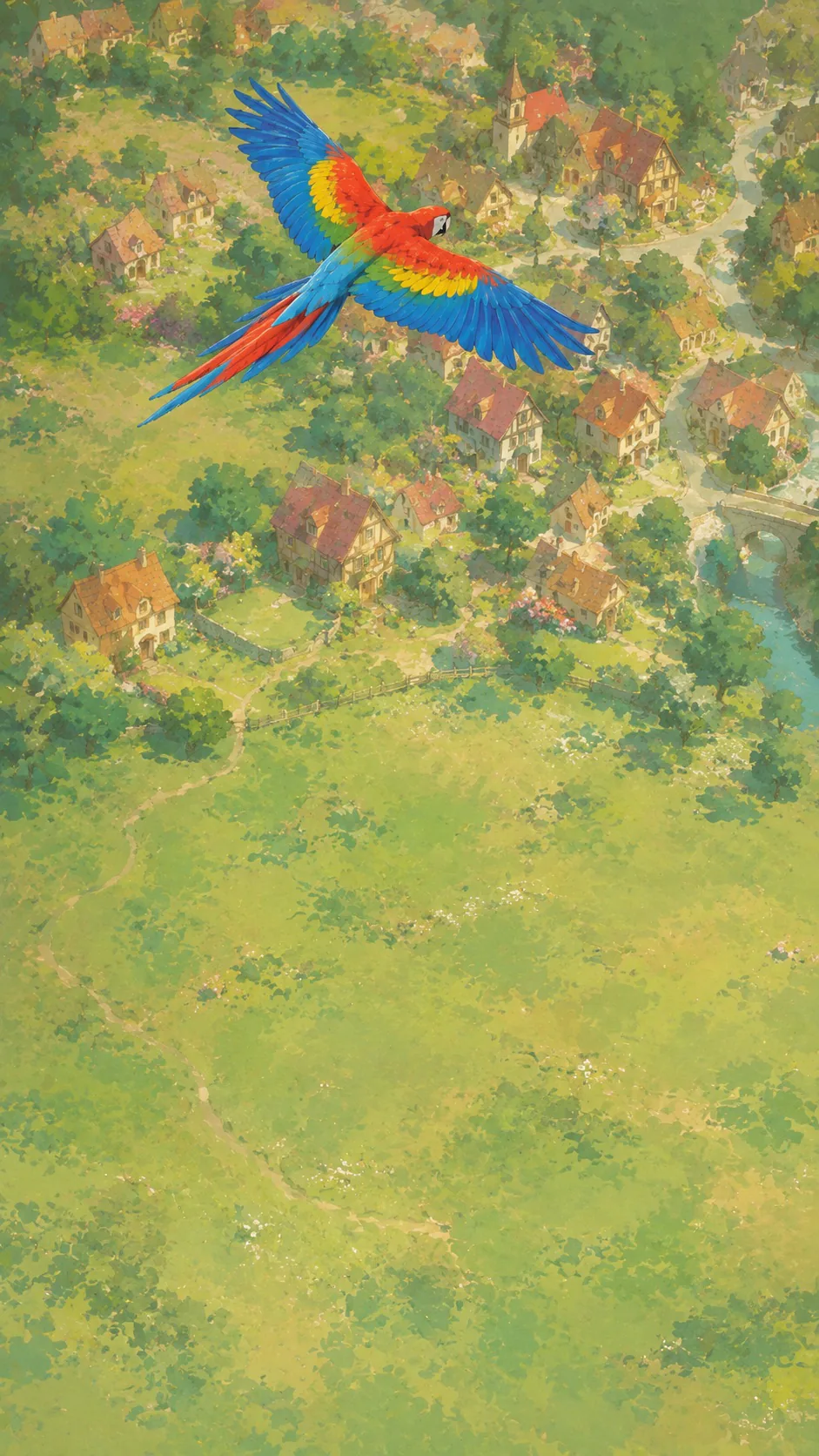 A colorful macaw over a painterly town — Venturer's guide to things to do in Madison, Wisconsin
